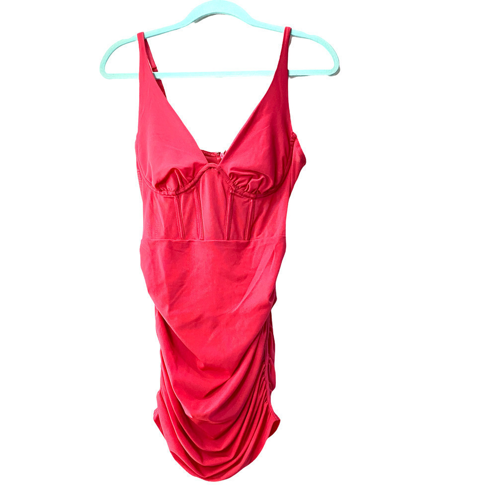 Shero Hot Pink Bodycon Mini Dress Size Large